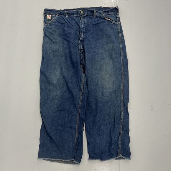 Vintage 60s Red Camel Dark Workwear Carpenter Jeans 40x24 - Picture 1 of 6